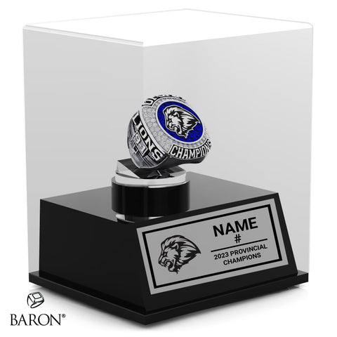Assumption College Football 2023 Championship Display Case