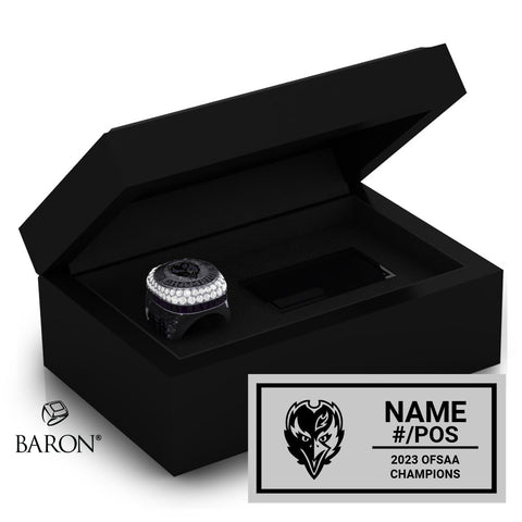St. Roch CSS Football 2023 Championship Black Standard Window Ring Box