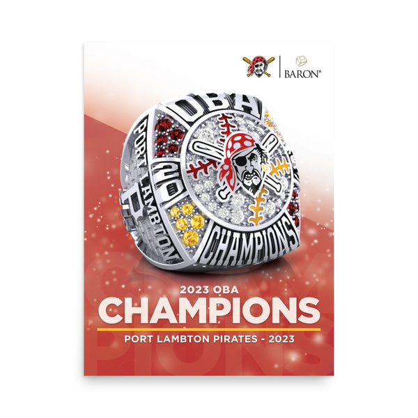 Port Lambton Pirates Baseball 2023 Championship Poster