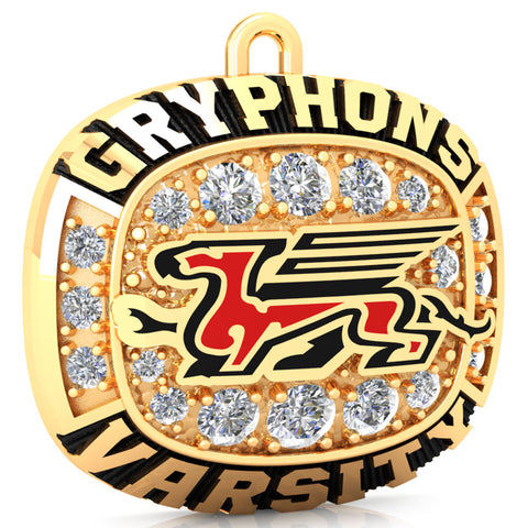 Guelph Gryphons Pendant - Design 1.2-RTP (Gold Durilium)