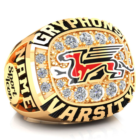 Guelph Gryphons Varsity Ring - Design 1.2B