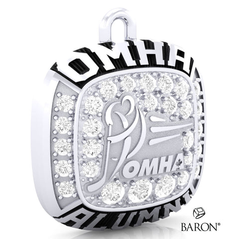 Championship OMHA Ring Top Pendant with Cubics - Design 2.3 (ALUMNI)