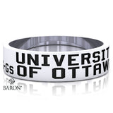 University of Ottawa Class Ring (Durilium, Sterling Silver, 10KT White Gold) - Design 10.1
