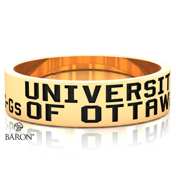 University of Ottawa Class Ring (Gold Durilium, 10KT Yellow Gold) - Design 10.2