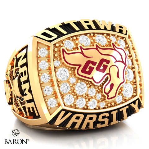 University of Ottawa Athletic Ring (Gold Durilium/ 10kt Yellow gold) - Design 2.2