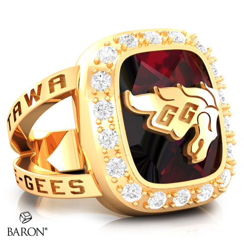 University of Ottawa Renown Class Ring (Gold Durilium, 10kt Yellow Gold) - Design 5.2