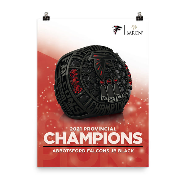 Abbotsford Falcons JB Black Football 2021 Championship Poster