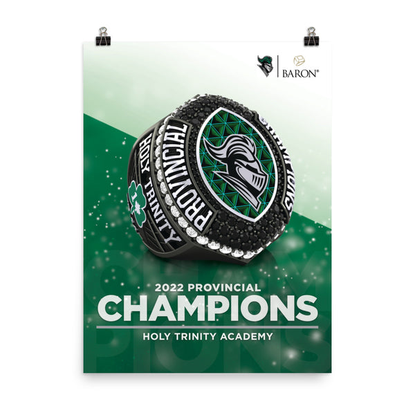 Holy Trinity Academy Football 2022 Championship Poster