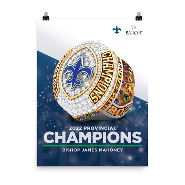 Bishop James Mahoney Football 2022 Championship Poster