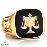 AJPO - Justice of the Peace Ring with Black Onyx Stone - Design 3.2