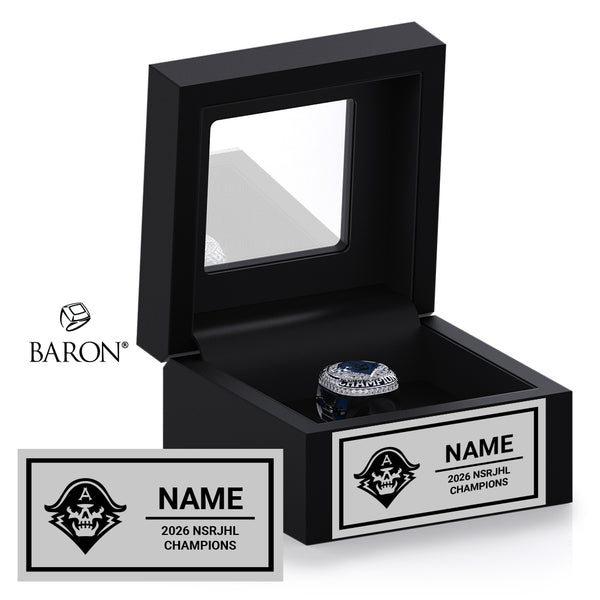 Admirals Hockey Club 2026 Championship Black Window Ring Box