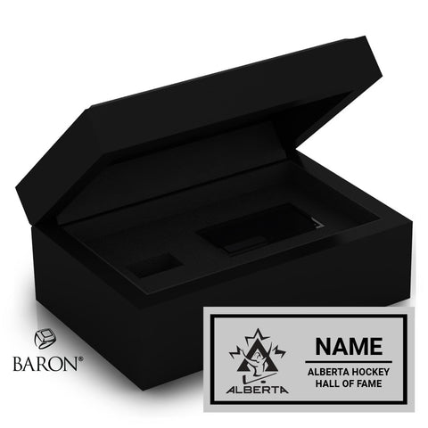 Alberta Hockey Hall of Fame Red Deer Midget AA Chiefs Black Standard Window Ring Box