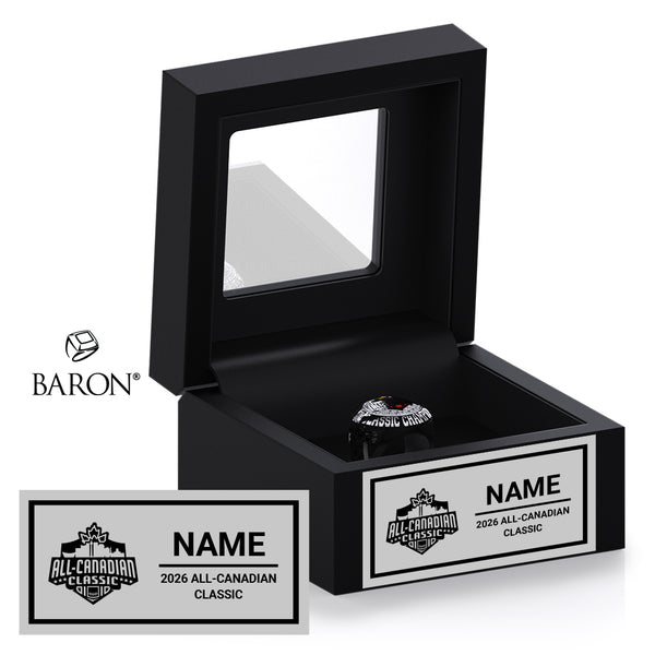 All-Canadian Classic Football 2026 Black Window Ring Box