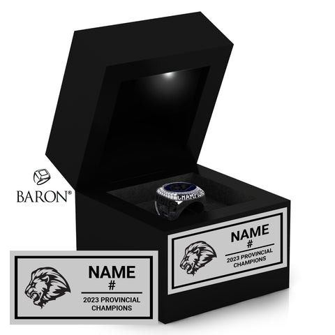 Assumption College Football 2023 Championship Black LED Ring Box