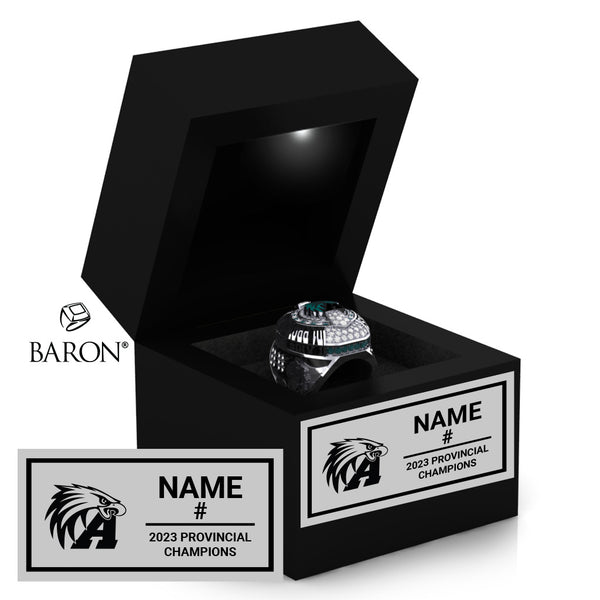 Auburn Eagles Football 2023 Championship Black LED Ring Box