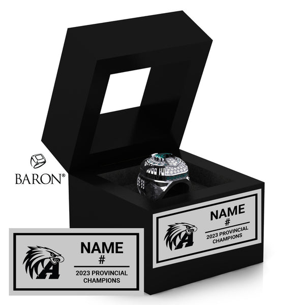 Auburn Eagles Football 2023 Championship Black Window Ring Box
