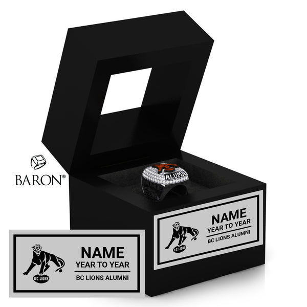 BC Lions Alumni Football Championship Black Window Ring Box