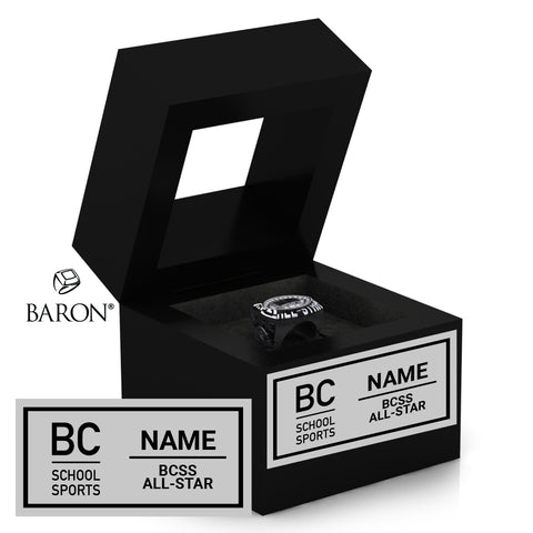 BCSS All-Star Football Championship Black Window Ring Box