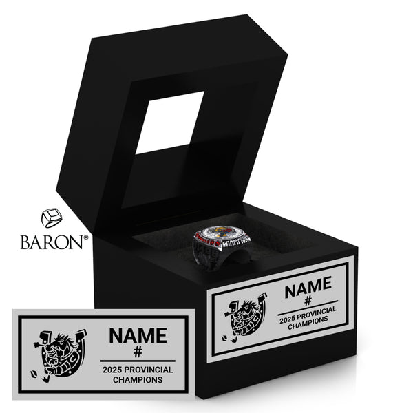 Barrie Colts U14BB OMHA Hockey 2025 Championship Black Window Ring Box