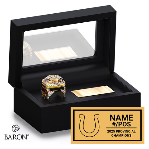 Korah Colts Football 2025 Championship Black Standard Window Ring Box
