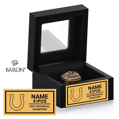 Korah Colts Football 2025 Championship Black Window Ring Box