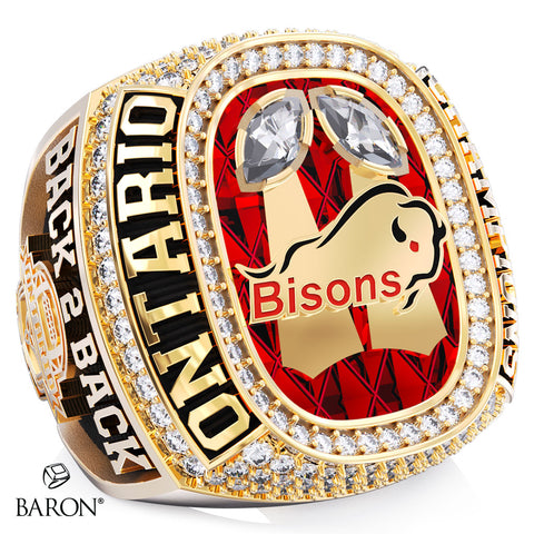 Brantford Bisons OSFL Football 2025 Championship Ring - Design 1.2