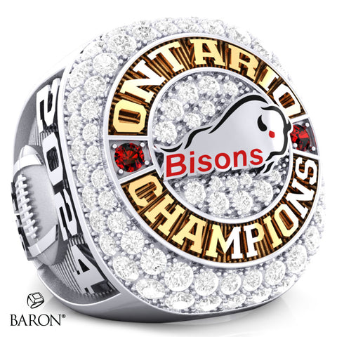 Brantford Bisons OSFL Foothball 2024 Championship Ring - Design 4.3