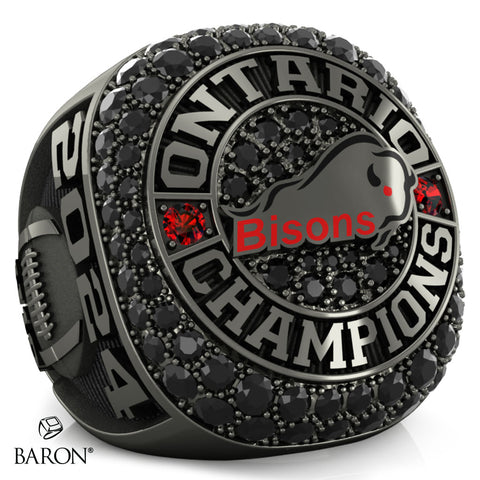 Brantford Bisons OSFL Foothball 2024 Championship Ring - Design 4.4