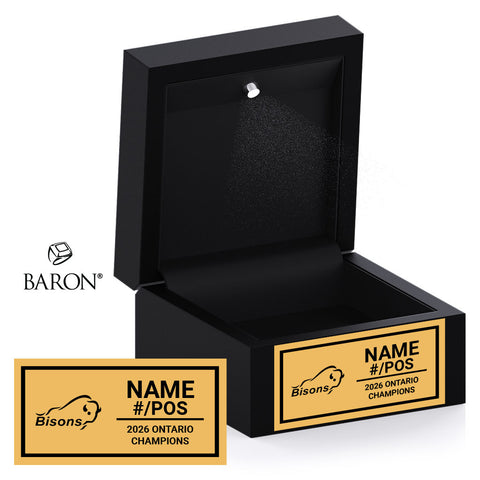 Brantford Bisons Football 2026 Championship Black LED Ring Box
