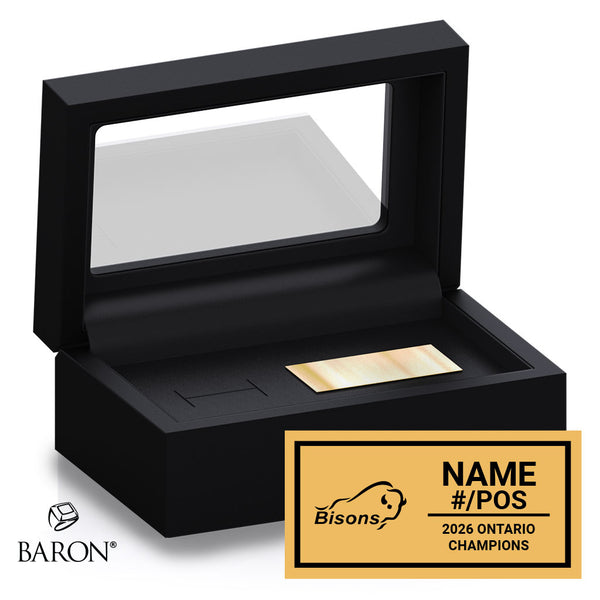 Brantford Bisons Football 2026 Championship Black Standard Window Ring Box