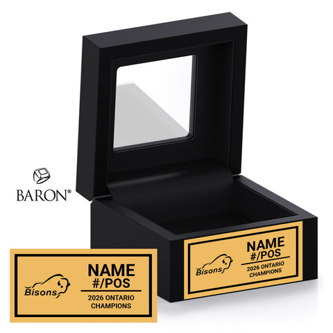 Brantford Bisons Football 2026 Championship Black Window Ring Box