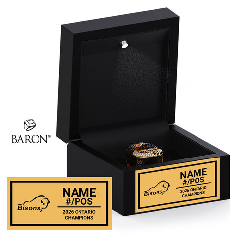 Brantford Bisons Football 2026 Championship Black LED Ring Box