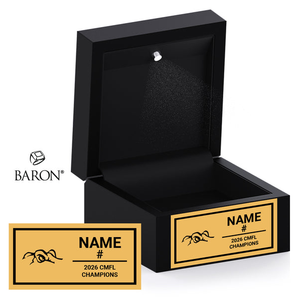 Calgary Gators AFL Football 2026 Championship Black LED Ring Box