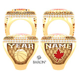 Canadian Basketball Hall of Fame Championship Ring - Design 2.23