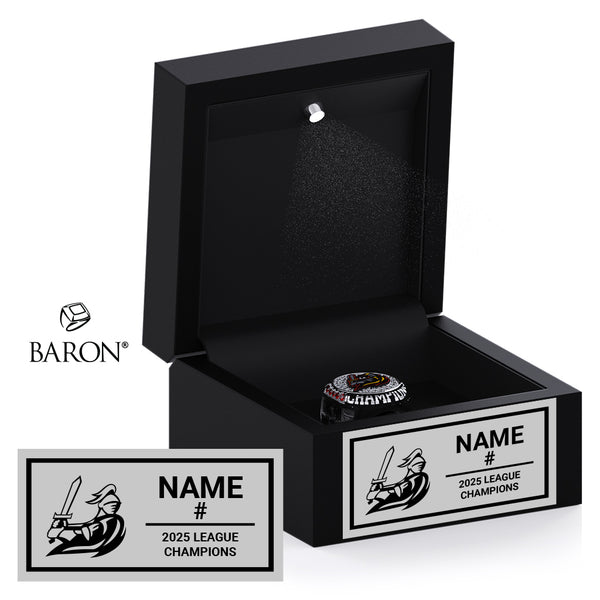 Carlton Crusaders Football 2025 Championship Black LED Ring Box