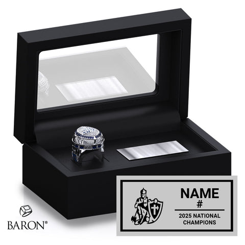 Catholic Central Football 2025 Championship Black Standard Window Ring Box