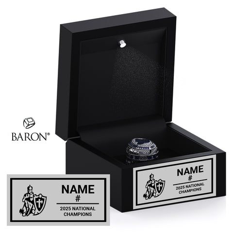 Catholic Central Football 2025 Championship Black LED Ring Box