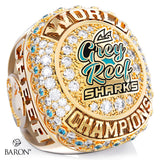 Cheer Sport Grey Reef Sharks 2025 Championship Ring - Design 1.3