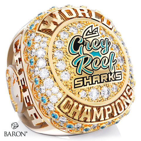 Cheer Sport Grey Reef Sharks 2025 Championship Ring - Design 1.3
