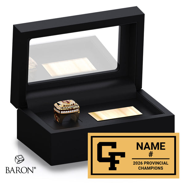 Clarence Fulton Boys Rugby 2026 Championship Black Standard Window Ring Box