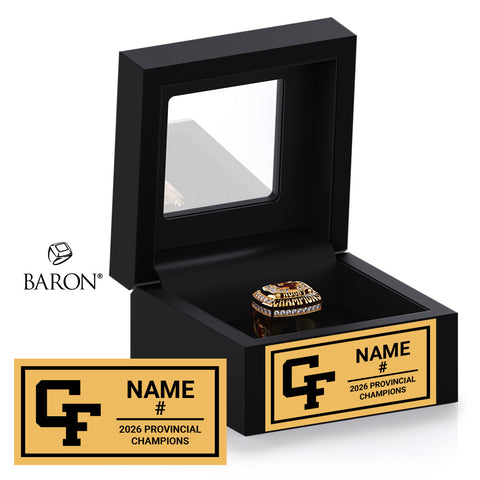 Clarence Fulton Boys Rugby 2026 Championship Black Window Ring Box