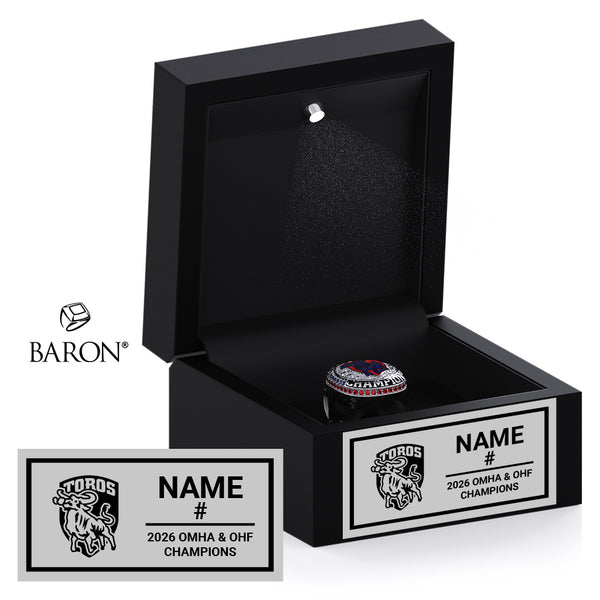 Clarington U15 AA Hockey 2026 Championship Black LED Ring Box