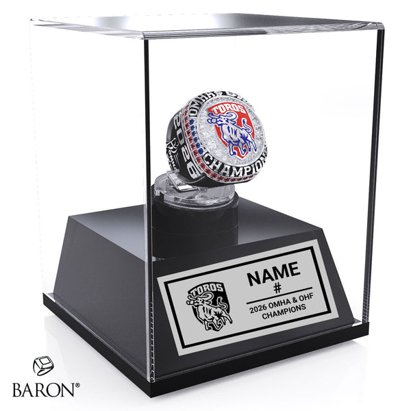 Clarington U15 AA Hockey 2026 Championship Display Case