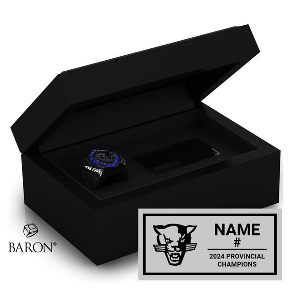 Cumberland Panthers U14 Football 2024 Championship Black Standard Window Ring Box