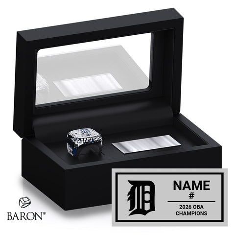 Dresden Minor Baseball 2026 Championship Black Standard Window Ring Box