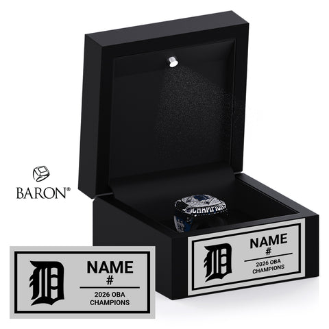 Dresden Minor Baseball 2026 Championship Black LED Ring Box