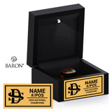 Dufferin-Simcoe Braves Baseball 2026 Championship Black LED Ring Box