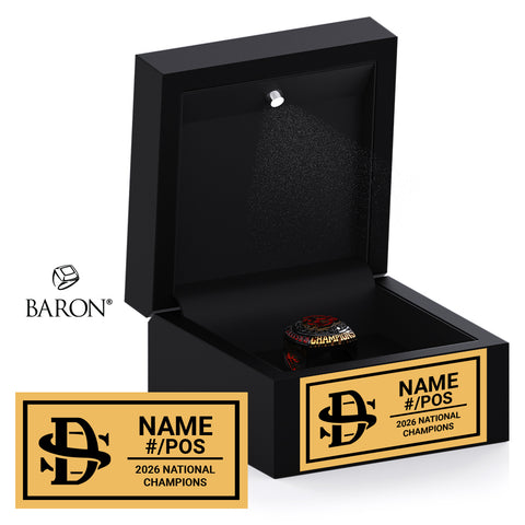 Dufferin-Simcoe Braves Baseball 2026 Championship Black LED Ring Box
