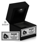 Edmonton Warriors Founders Cup  2023 Championship Black LED Ring Box