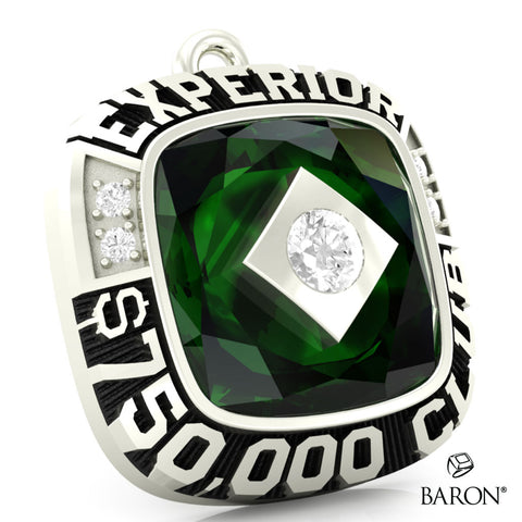 Experior Financial Ring Top Pendant - Design 2.16 (Green)